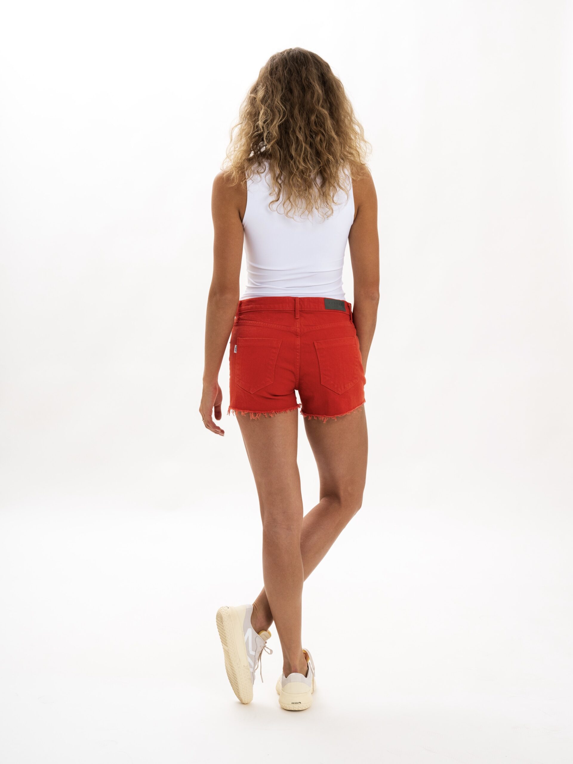 The Charlie Short w/Raw Hem in Watermelon