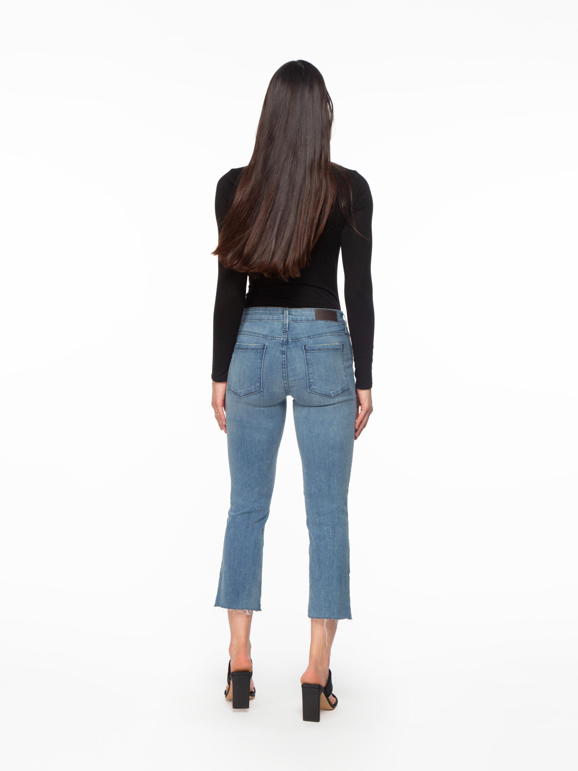 Byron Crop Straight w/Raw Hem in Pier
