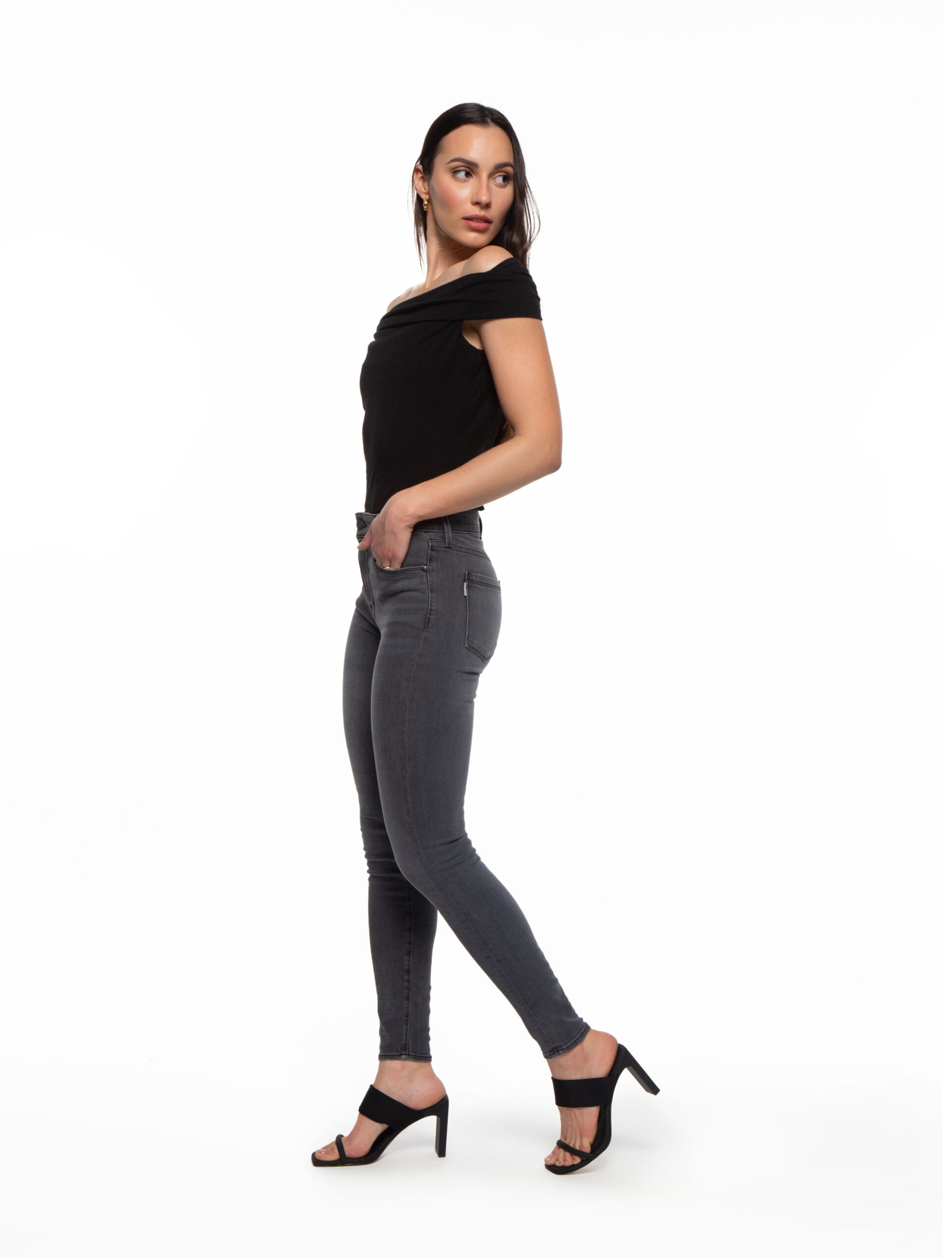 Bombshell Skinny in Carbon