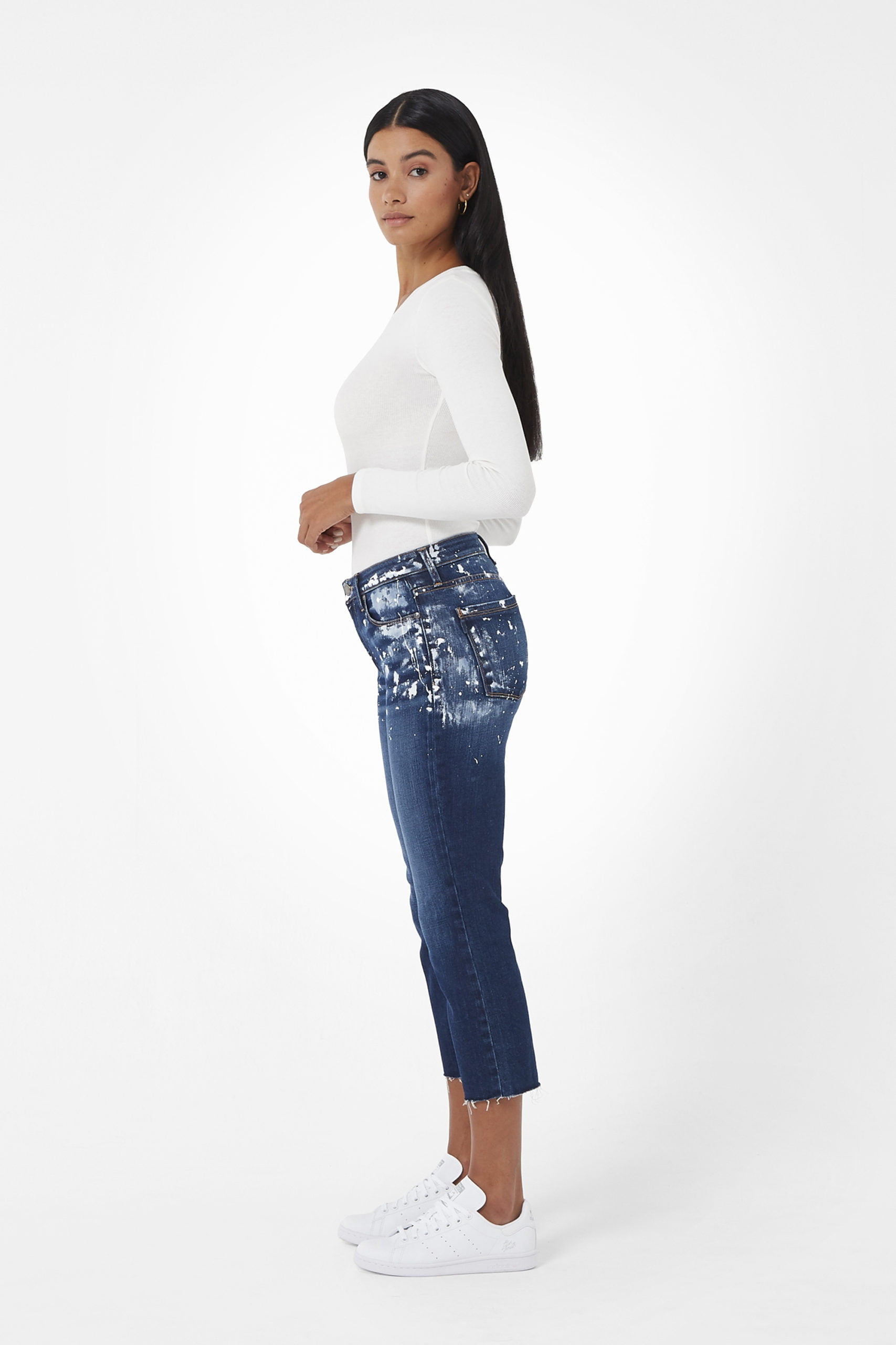 Byron Crop Straight w/Raw Hem in Andi