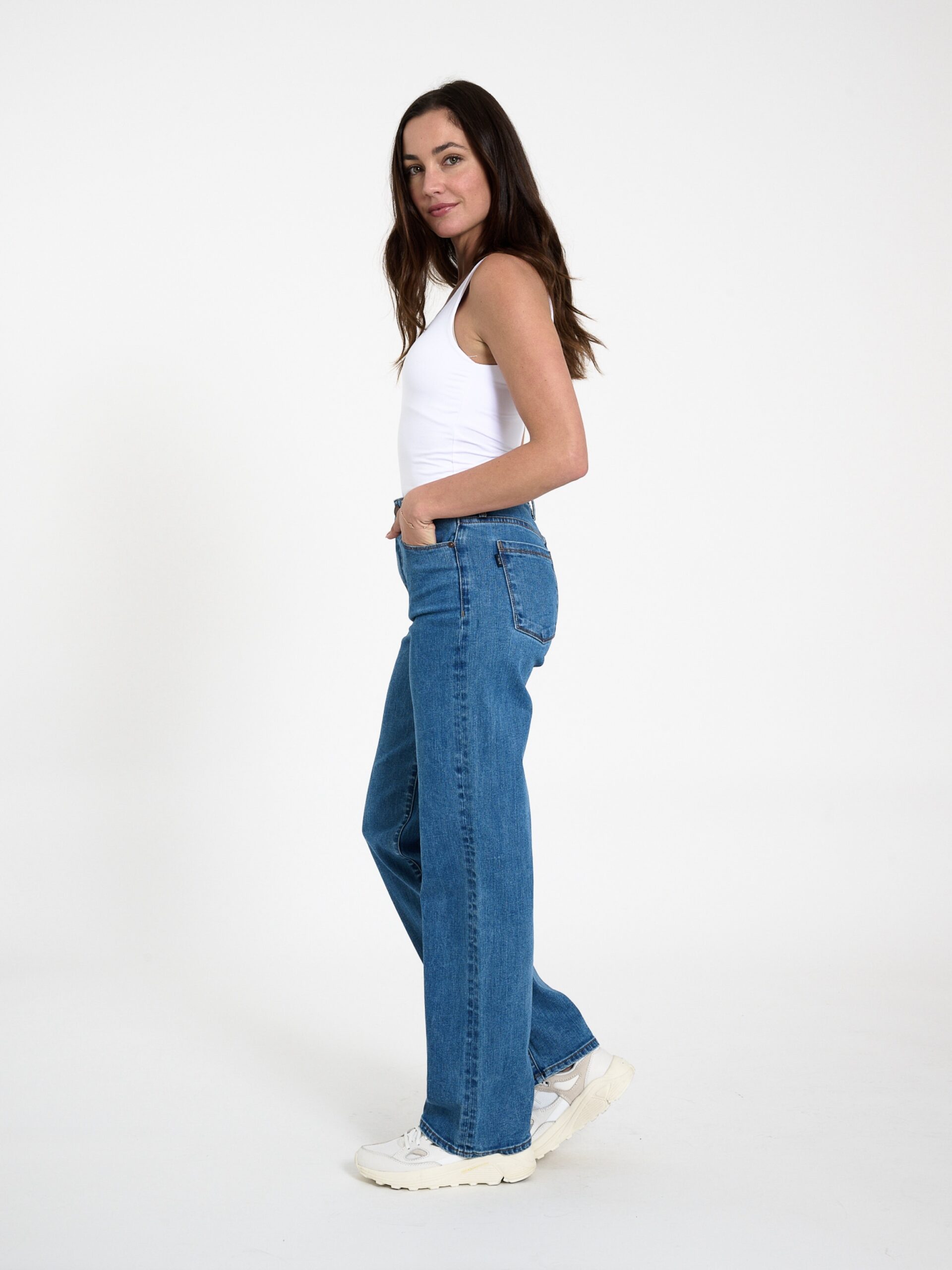 Bombshell Relaxed Straight Pant in Pacific